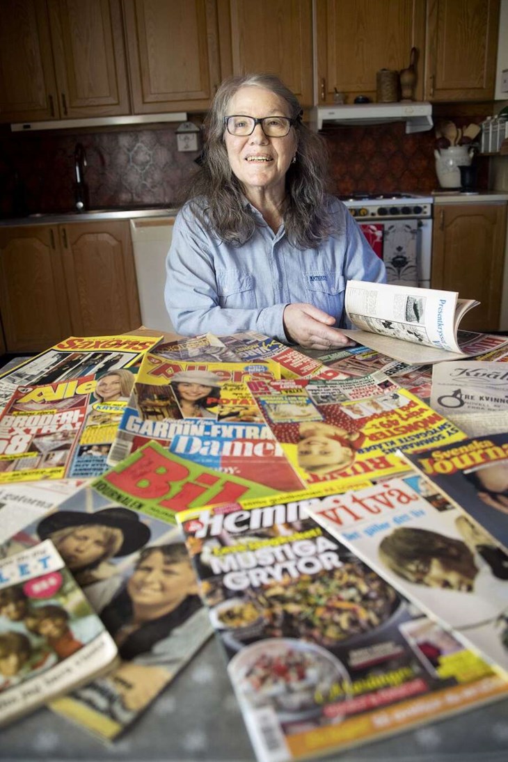 Ann-Christine har även blivit publicerad i många andra tidningar genom åren. Foto: Sara Flodin