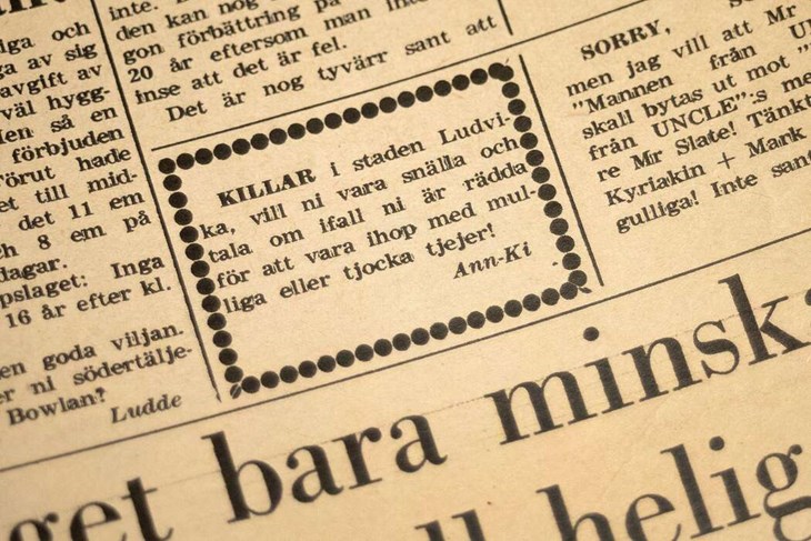 Första insändaren i Bildjournalen. Foto: Sara Flodin