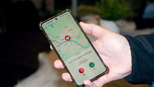 Sms-livräddare larmas vid hjärtstopp Sms-livräddare larmas vid hjärtstopp