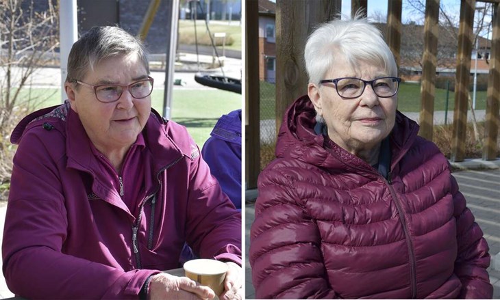 Gertrud Palm och Anna-Lena Kling konstaterade att den gemensamma picknicken var ett fint initiativ. Foto: Alva Folkesson